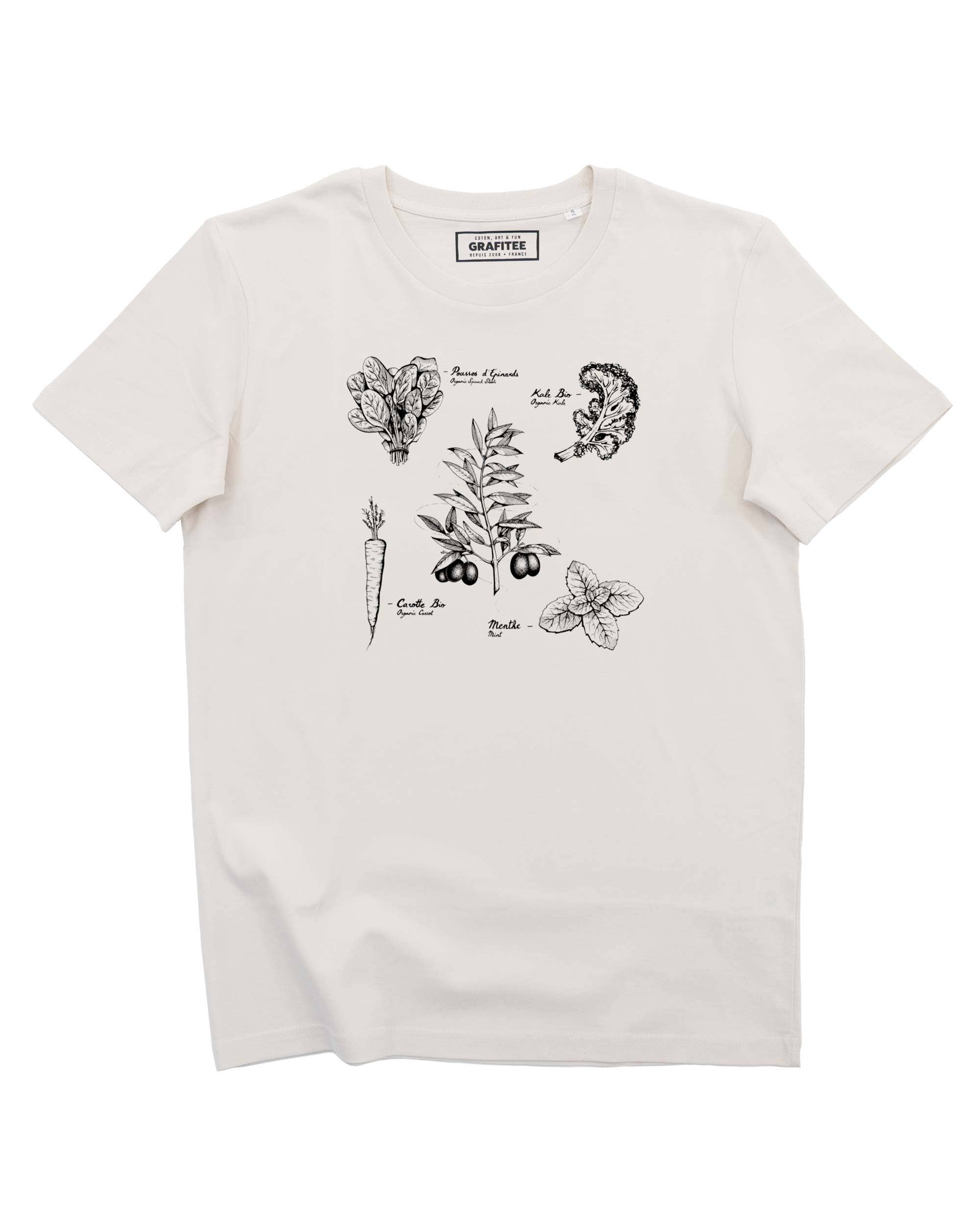 Off white Olive T-Shirt - Vegetable Illustration Recipe T-Shirt for wholesale on Faire0