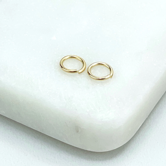 Luxus Accessories - Wholesale Craft Supplies - 18k Gold Filled  6mm Open Jumping Ring, Round Ring Connector0