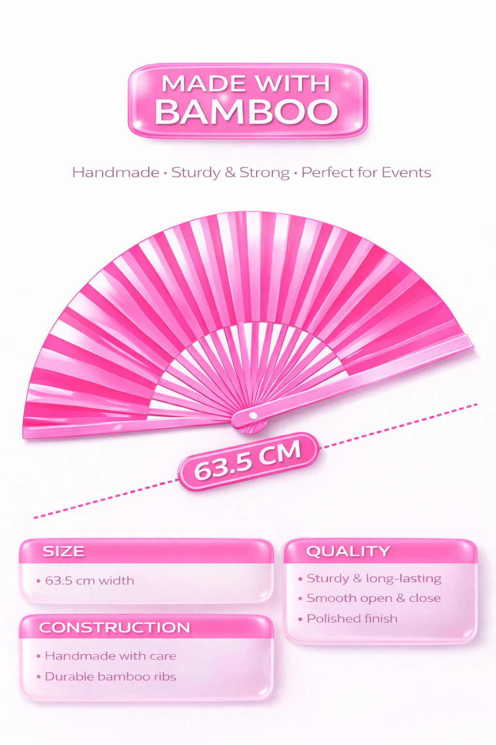 That Gay Creation – wholesale Tillbehör – Holografisk klackfläkt i bambu | Pride Event Tillbehör2