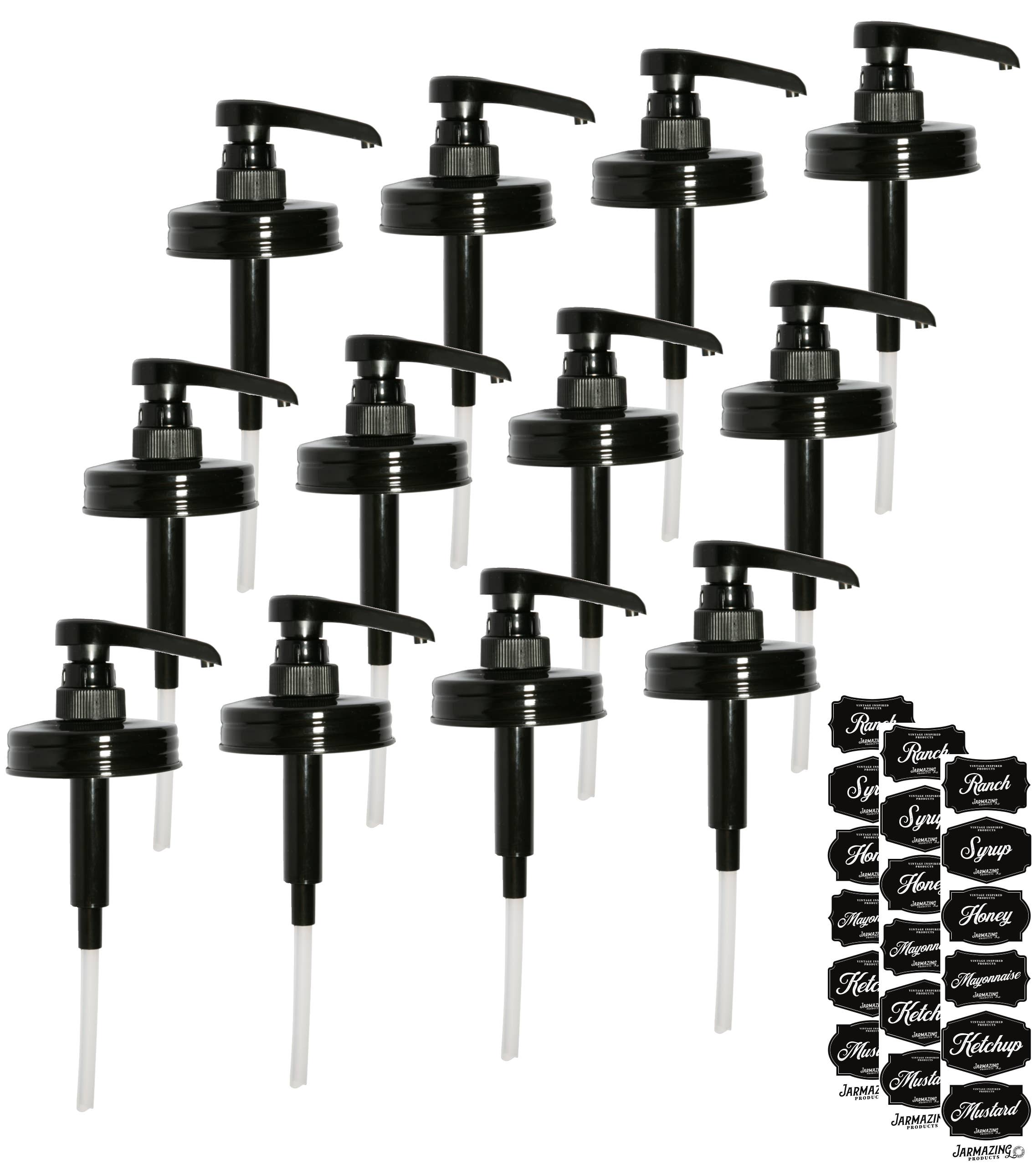 Jarmazing Products - Wholesale Kitchen Tool/Gadget - Syrup Dispenser Lids - Multi-Pack - Food Grade Pumps5