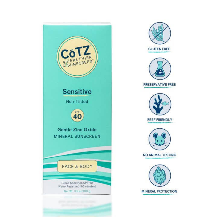 CoTZ The Healthier Sunscreen - Wholesale Sunscreen - Sensitive Non-Tinted SPF 404