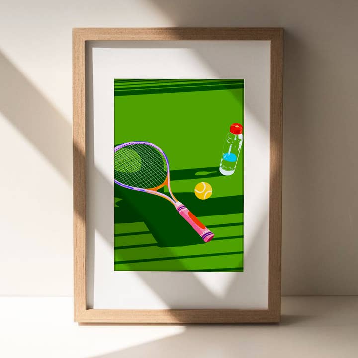 Emily Palmer Illustration - Wholesale Art Print - Illustrated Wall Art Print -  Tennis1