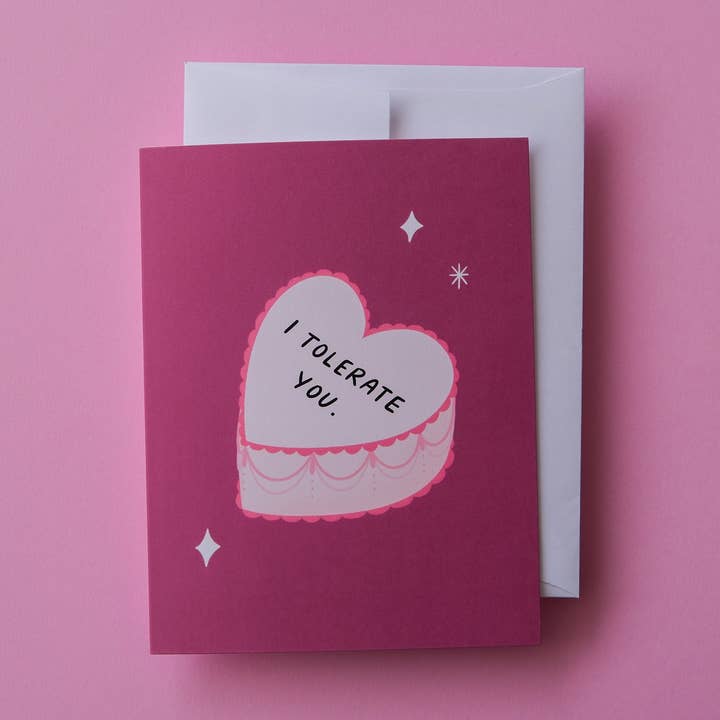 Tarjeta de felicitación I tolerate You para venta al por mayor de JaneLi.Co