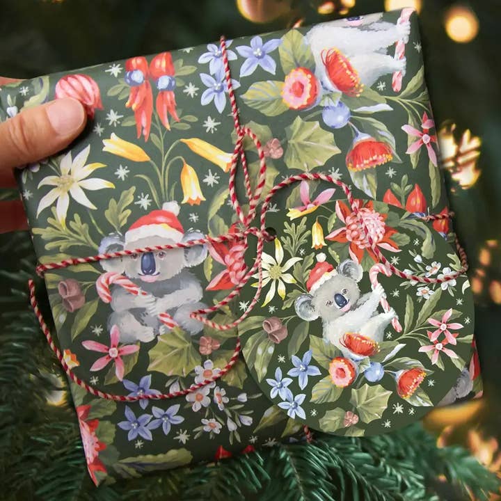 Earth Greetings - Wholesale Flat Wrap - Folded Christmas Wrapping Paper - Christmas Koalas2
