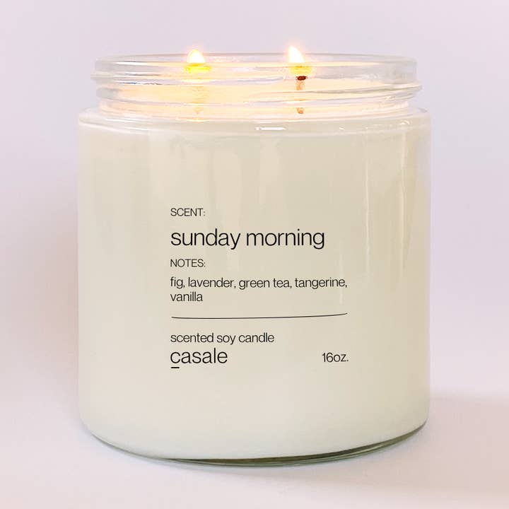 Sunday Morning Double Wicked Soy Candle (16oz / 453g) for wholesale by Casale