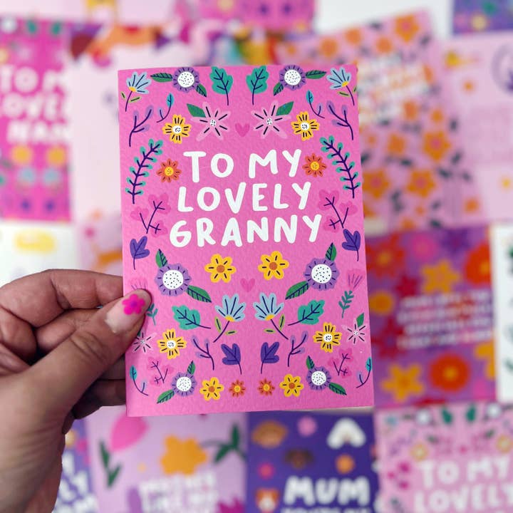 Mother's Day/Granny Card 'To My Lovely Granny' for wholesale by Xoxo Designs by Ruth