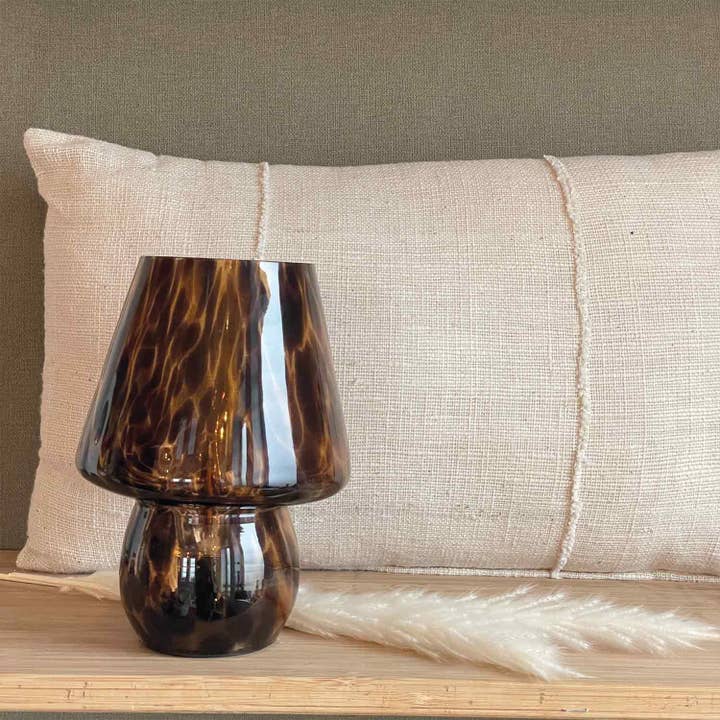 brun Leopard dekorativ lampe Batteridrevet D13,5 H18cm (batteridrevet) for engroshandel på Faire
