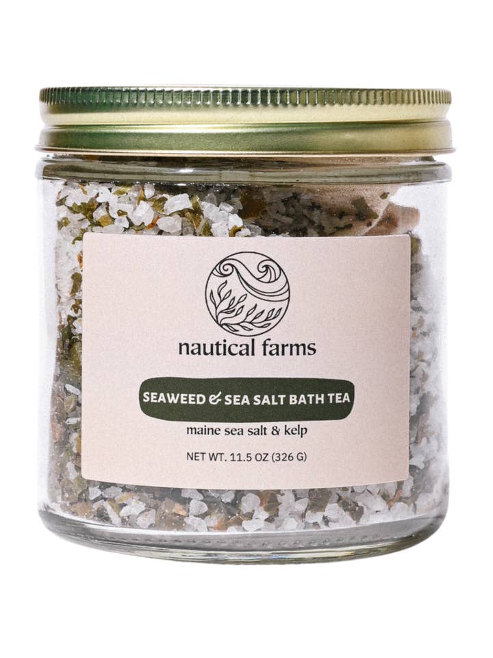 Thé de bain aux algues et au sel de mer pour la vente par Nautical Farms