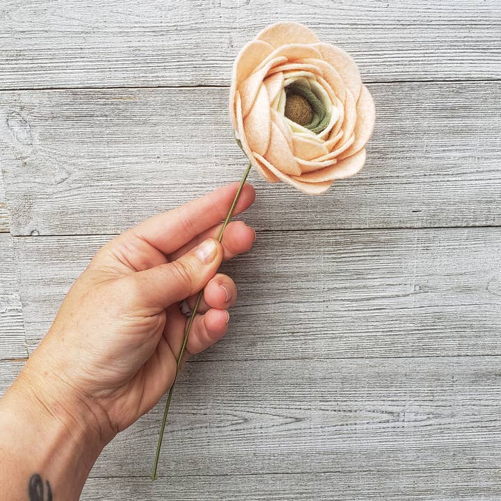 Madymae Felt Florals - Wholesale Artificial Flowers - Felt Ranunculus
