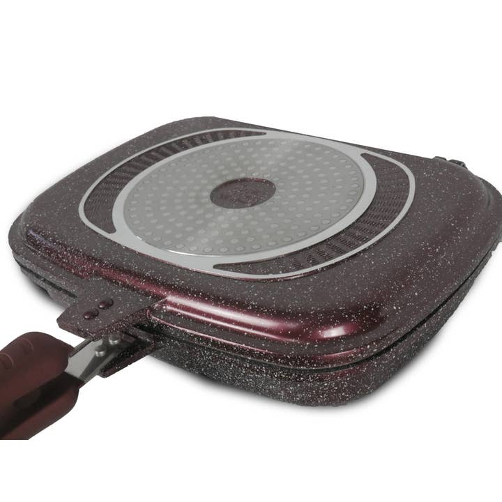 Royal Swiss - Wholesale Cast Iron Skillet - Double-Sided Stone Pan, 2 Colors Available3