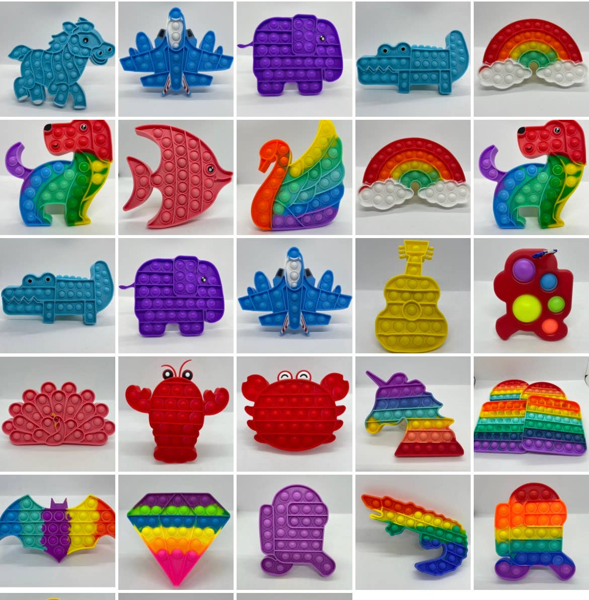 AlexisandGreenberg - Wholesale Fidget Toy - Kids - A & G Assorted Multi Color Push Pop Bubble Pop Fidget Toys9