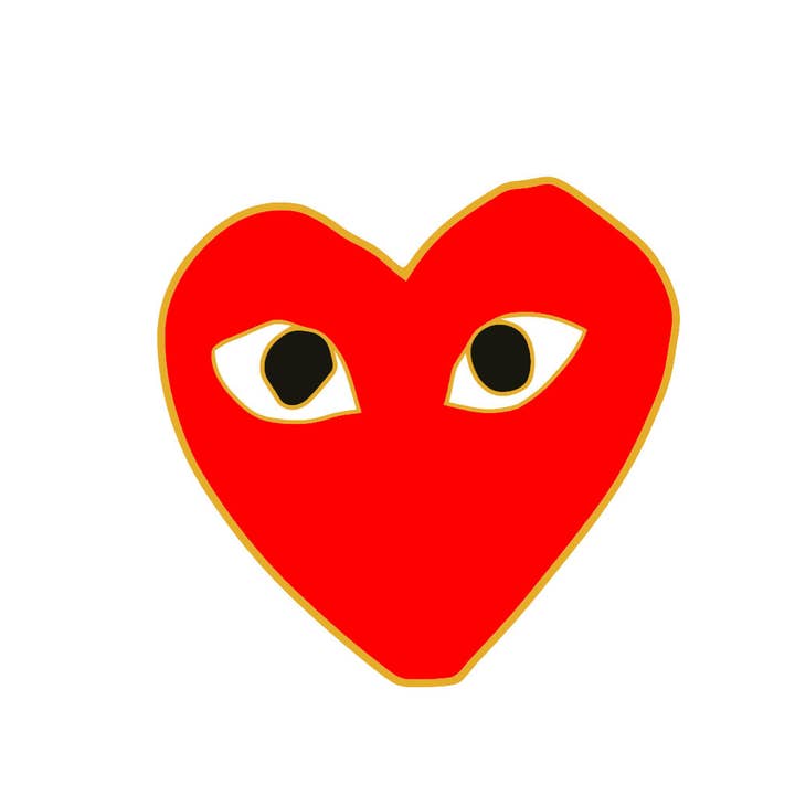 Red heart pins for wholesale by Pop Dog