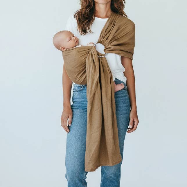 Linen RingSling STRAWGOLD for wholesale by Storchenwiege GmbH & Co. KG
