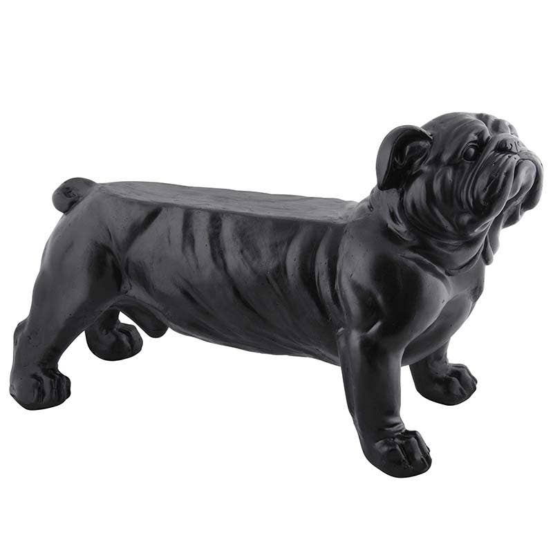 Esschert Design USA - Wholesale Bench - Bulldog Bench, Fiber Stone, Black1