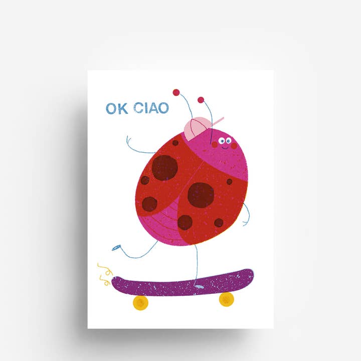 Postkarte Skater Bug DIN A6 für den Großhandel von jungwiealt