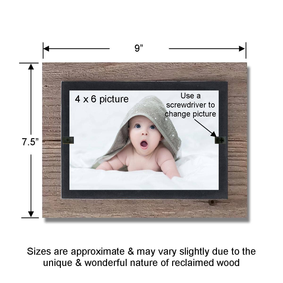 Beach Frames LLC - Wholesale Picture Frame - Name Drop Reclaimed Wood Mini Frames - Eco Friendly8