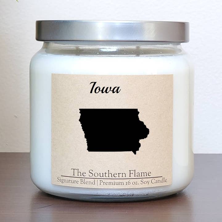 Iowa State Candle | Homesick Candle | Long Distance Gift for wholesale by The Southern Flame