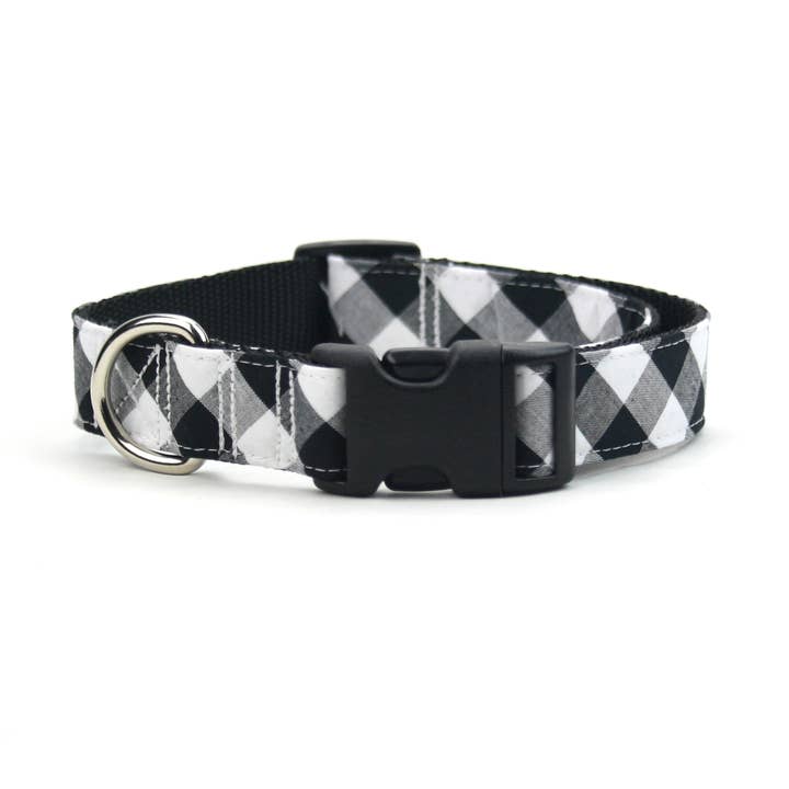 Dusidog – Großhandel Haustierhalsband – Hund – Hundehalsband Buffalo, kariert, Schwarz und Weiß - The Dawson1