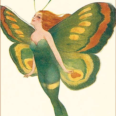 Impression d'art IS-42 Femme transformée en papillon pour la vente par Found Image Press