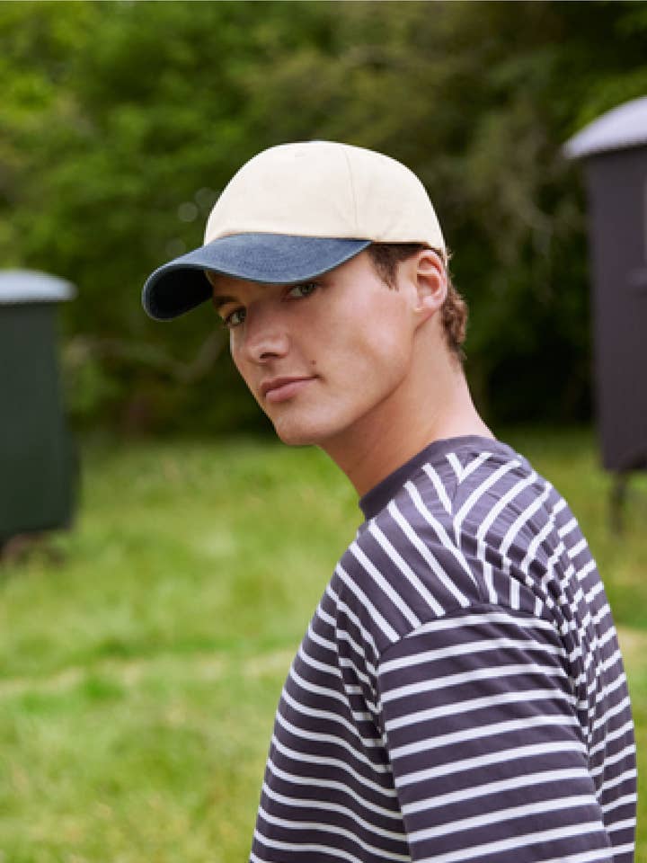 Gorra Vintage de 6 Paneles con Pico en Contraste Beechfield | Unisex | 100% Algodón | 5 Colores | Talla Única para venta al por mayor de Logo Free Clothing