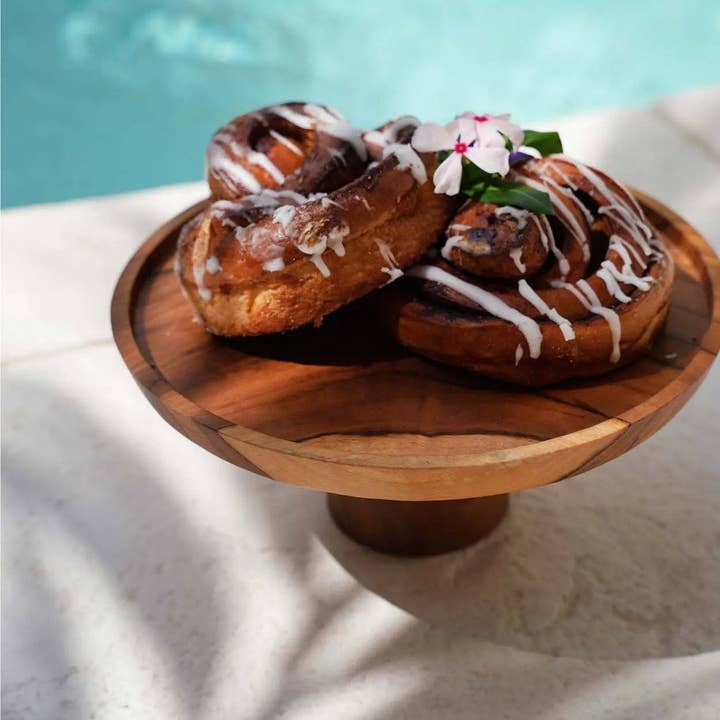 Bazar Bizar Living – wholesale Tårtfat – Teak Root Cake maträtt - M1