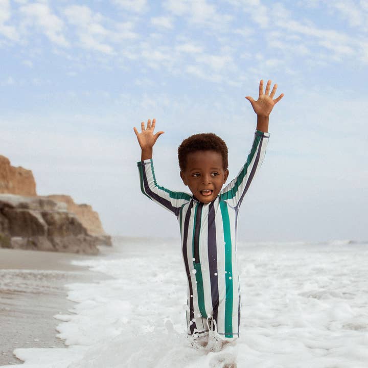 Aspen Stripe Swimsuit for wholesale by Farewell Frances