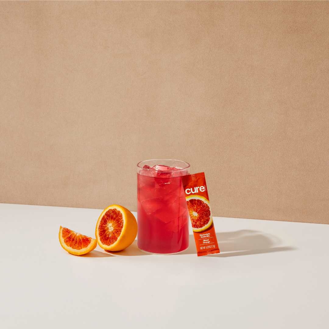 Cure Hydration - Wholesale Powdered Health Drink - Hydrating Electrolyte Drink Mix - Blood Orange (14ct)1