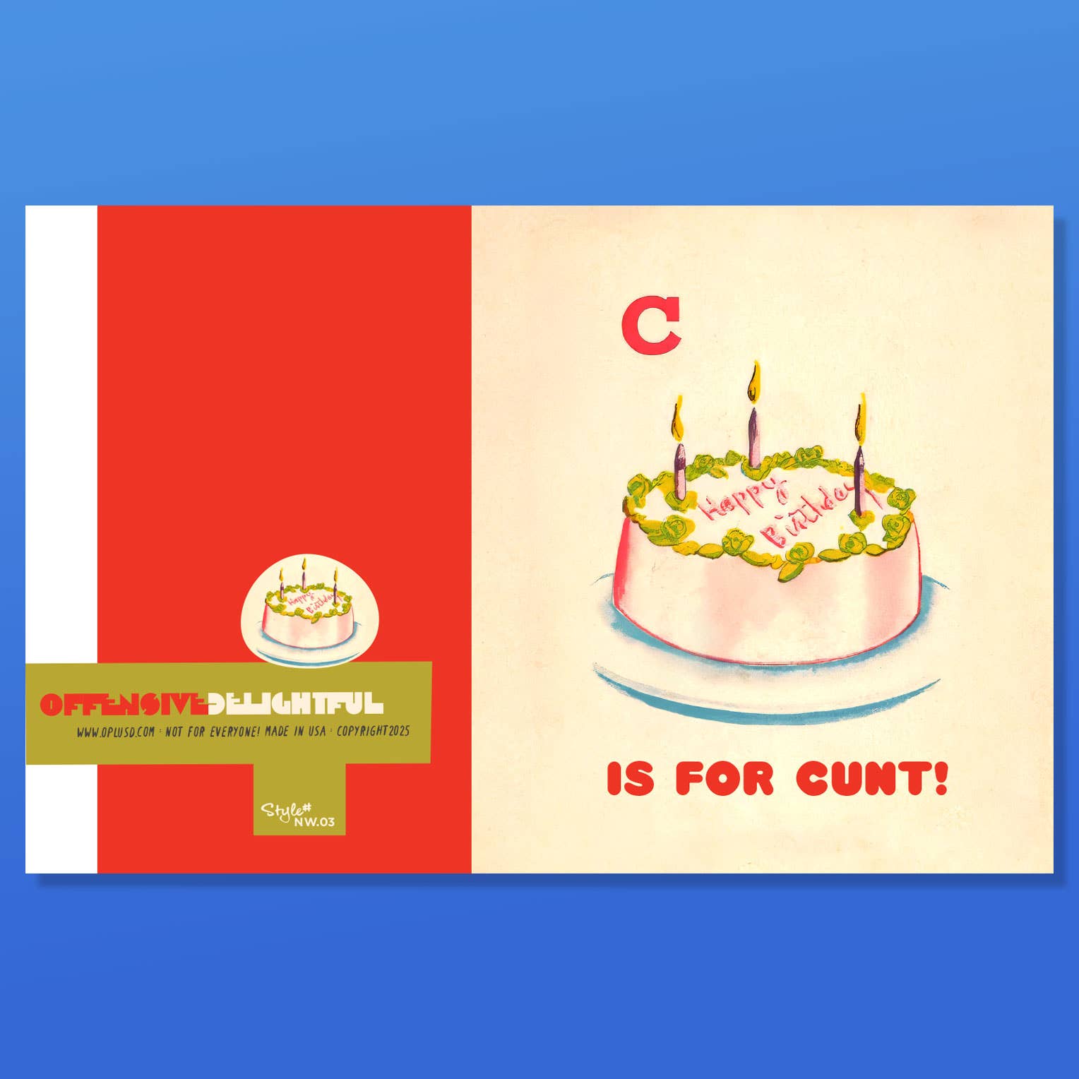 offensivedelightful - Wholesale Birthday Card - C*NT CAKE! birthday card1