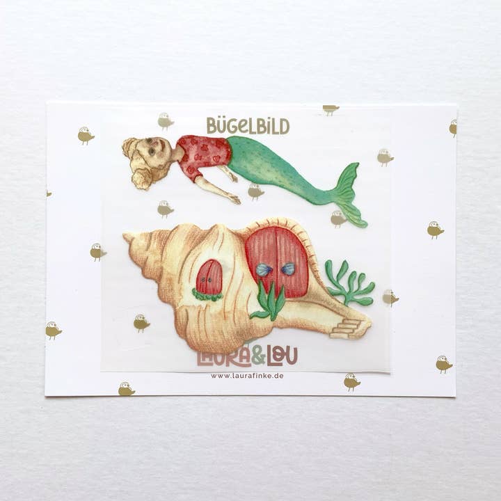 Immagine da stiro sirena conchiglia per la vendita all'ingrosso da parte di Laura&Lou