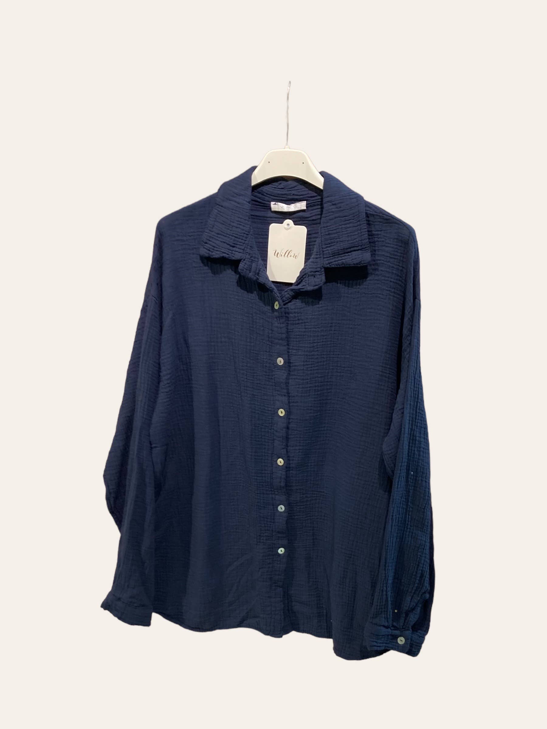 Moonsun - Wholesale Button Down Shirt - Women's - Cotton gauze shirt #303627