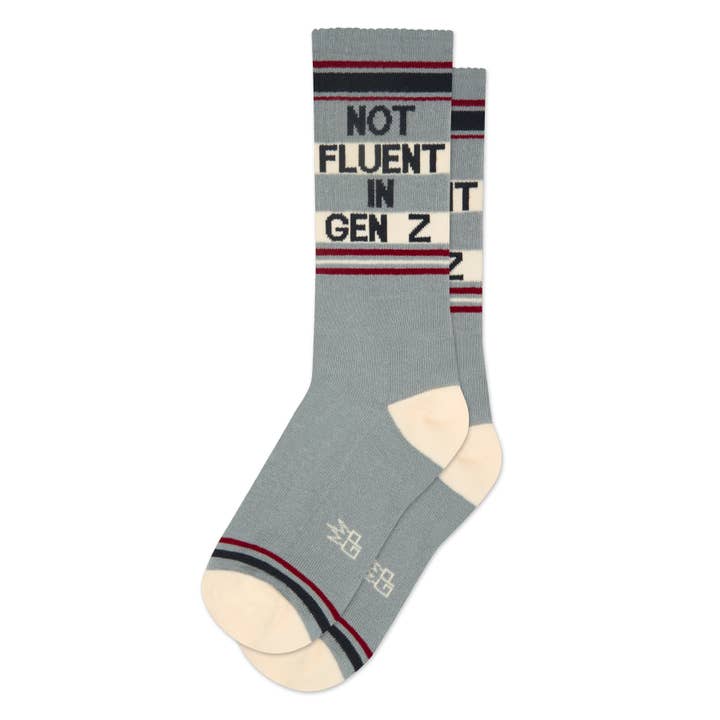 Pas couramment dans l'équipe de gym Gen Z chaussettes pour la vente par Gumball Poodle