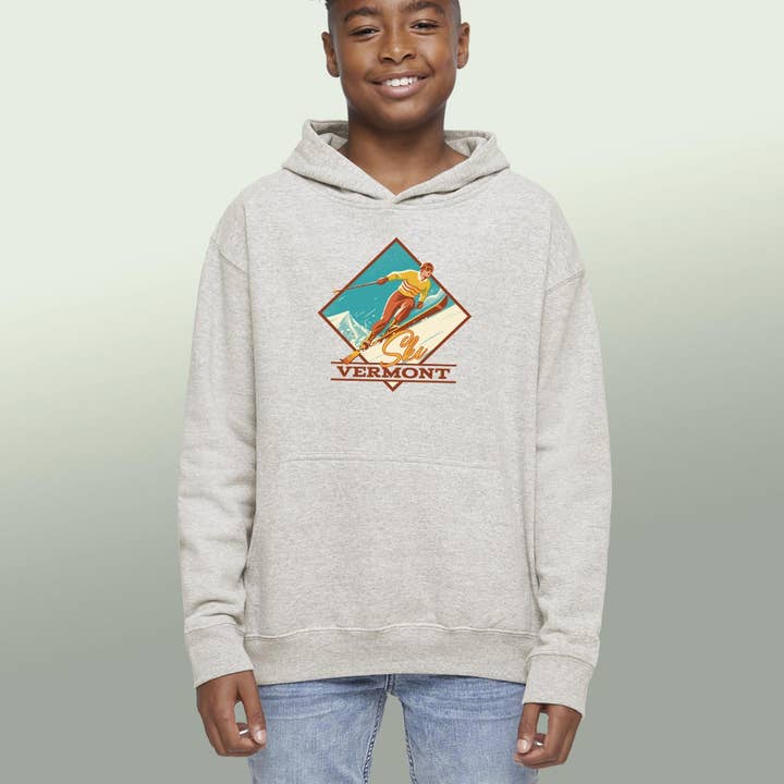 Vermont alpint skiløb ungdoms sweatshirt eller hættetrøje XS-XL for engroshandel hos RetroPlanet