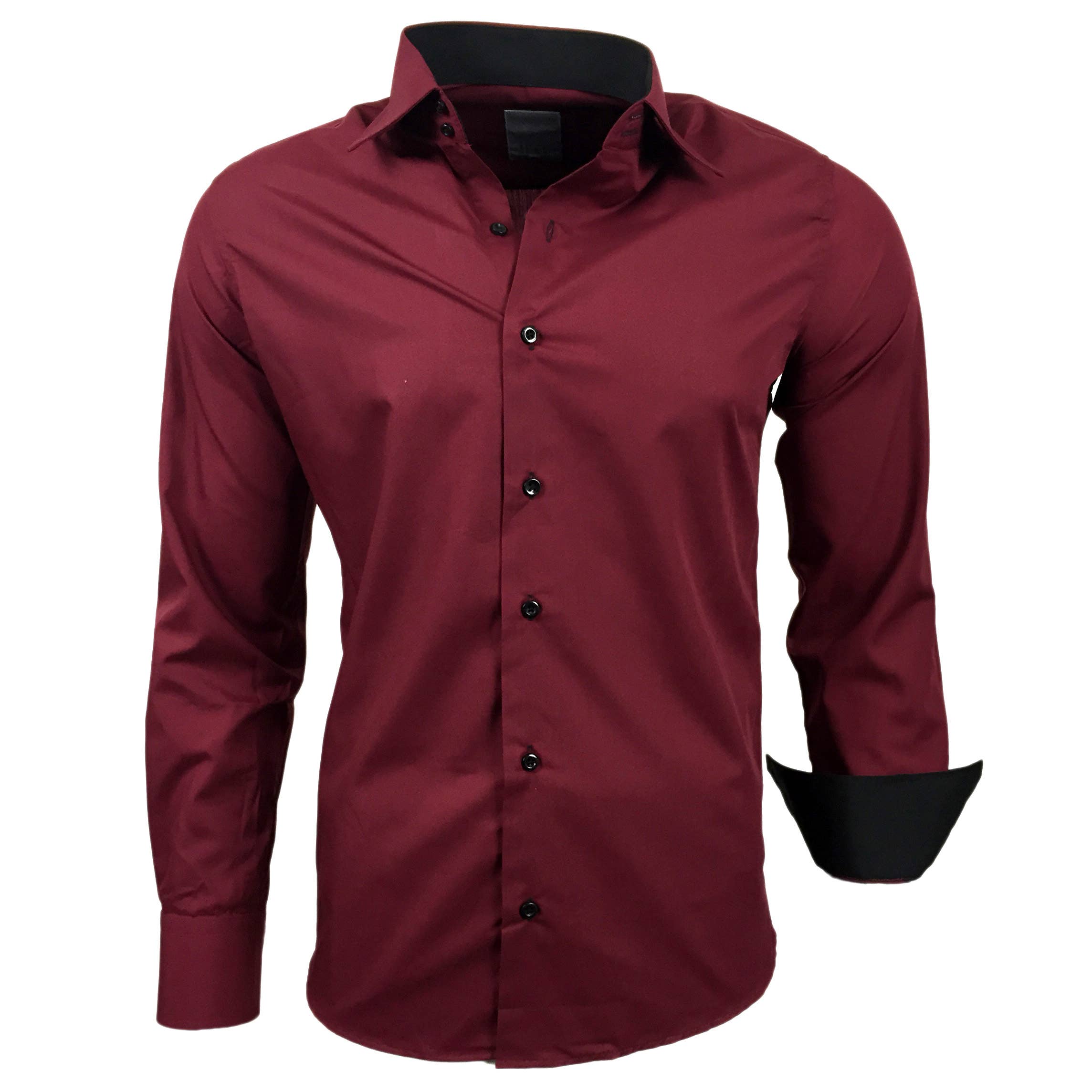 SUBLIMINAL MODE - Wholesale Button Down Shirt - Men's - Plain Two-Tone Basic Shirt3