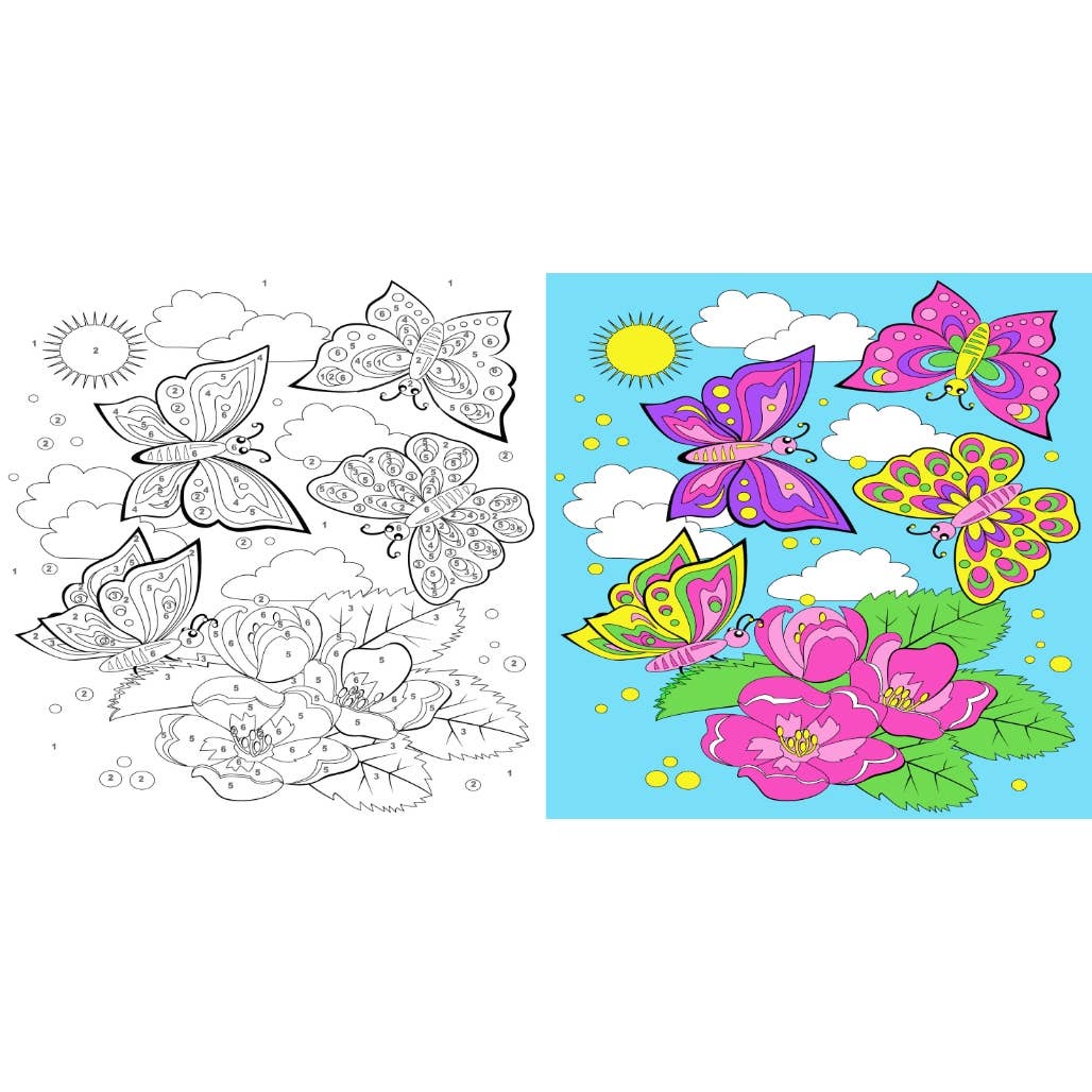 Angels Craft - Wholesale Paint Set - Canvas Paint Set, Butterfly Design , 11.8 x 11.8 x 0.67in1