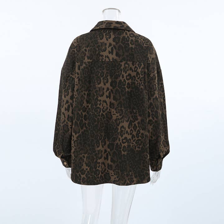 Marayn - Venta al por mayor Chaqueta - Mujer - Chaqueta versátil de estilo británico con estampado de leopardo retro para otoño4