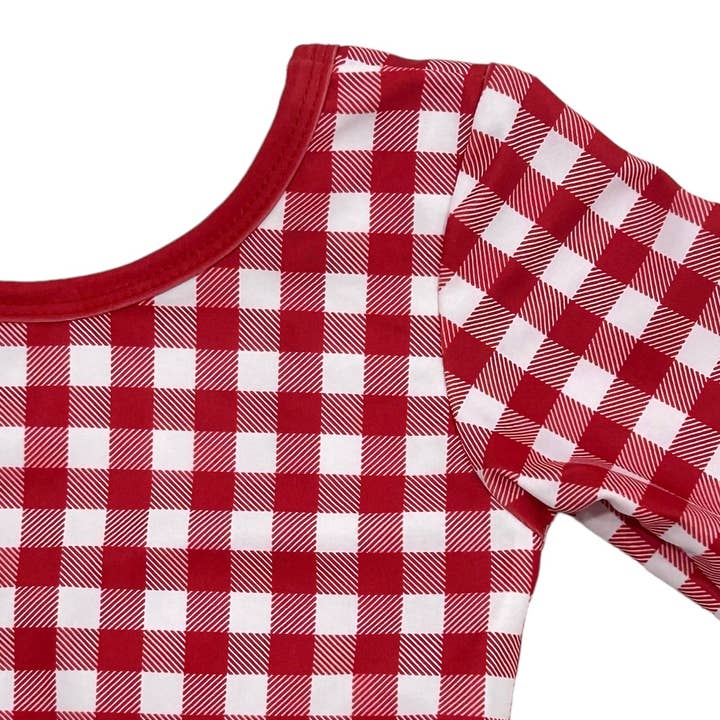 Sugar Bee Clothing – wholesale Two-piece swimsuit – Kids – Girls Swimsuit - Skirt Bikini - Red Gingham5