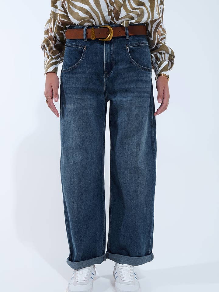 Relaxed WideLeg Vintage Wash Jeans for wholesale by Q2—All Orders:Free Duties for the US,UK,and Canada