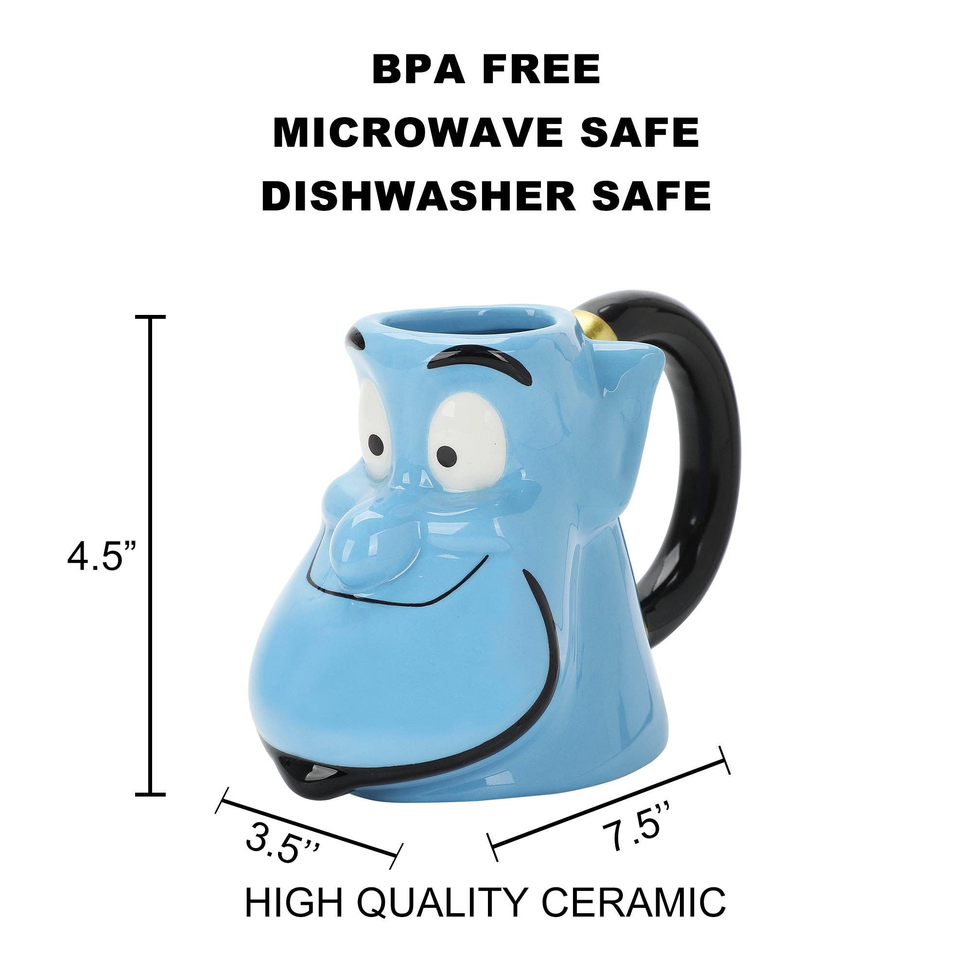 Bioworld Merchandising - Wholesale Coffee Mug - Disney Aladdin 13 oz. Sculpted Ceramic Mug3