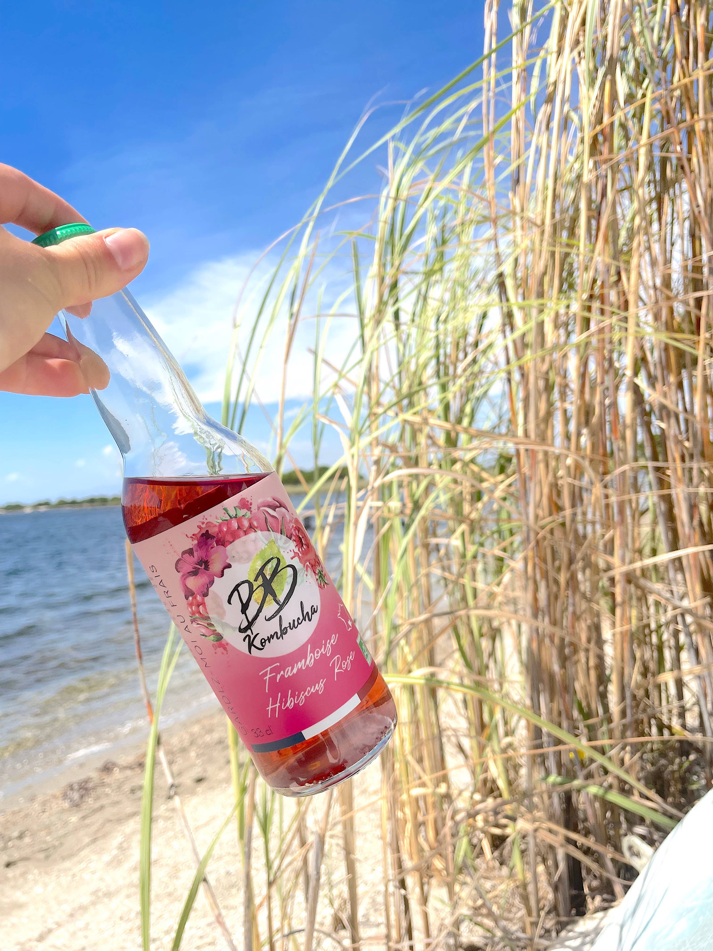 BB KOMBUCHA - Vente Kombucha - Kombucha biologique Framboise, Hibiscus et Rose FRAIS- 33 cL1
