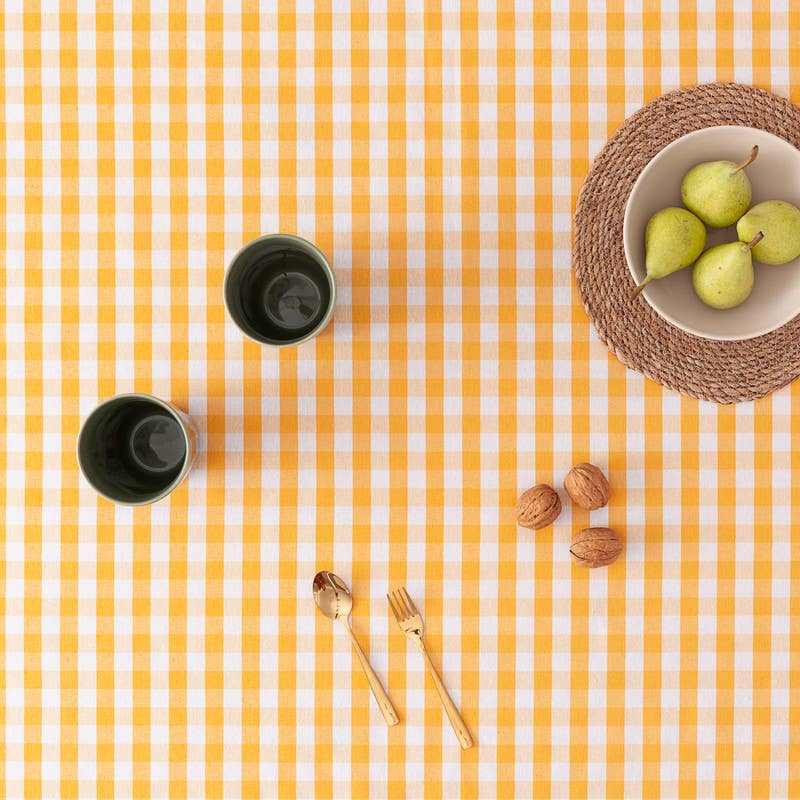 GAMUSI – wholesale Duk – Fläckbeständigt vaxdukstyg med vichy-rutigt bomullsmönster37