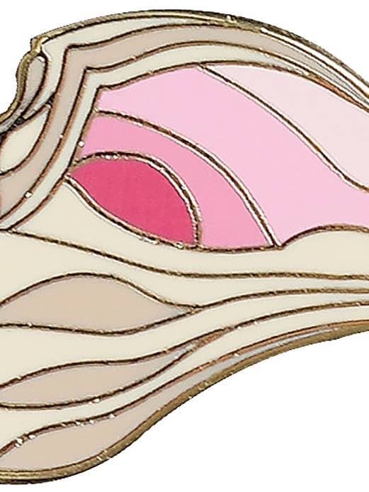Seashell Enamel Pin for wholesale by Peter Pauper Press