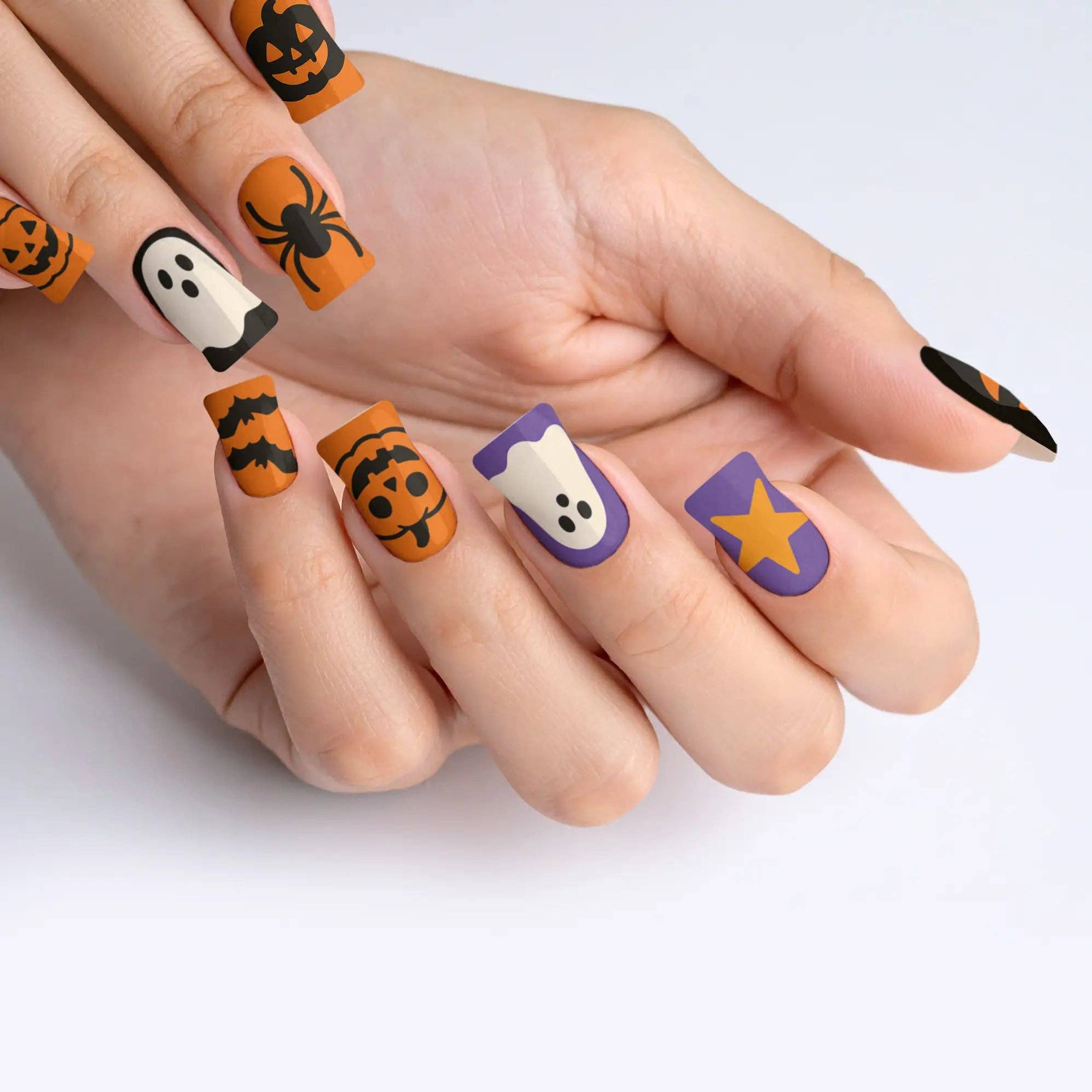 FYNE BODY - Wholesale Press-on/fake nails - Pumpkin Patch Glam Halloween Press-On Nails21