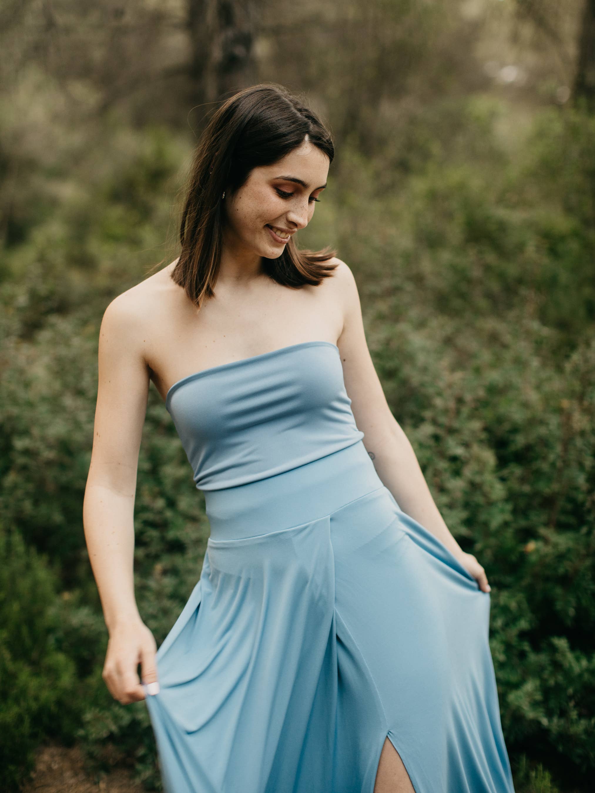 CEYLAN BCN - Vendita all'ingrosso Camicetta - Donna - Top a fascia in jersey satinato semilucido morbido - Taglia Unique & Curvy6