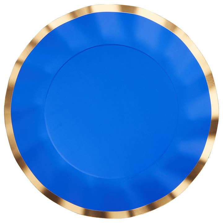 Wavy Dinner Paper Plate Everyday Blue/8ct for wholesale by Sophistiplate
