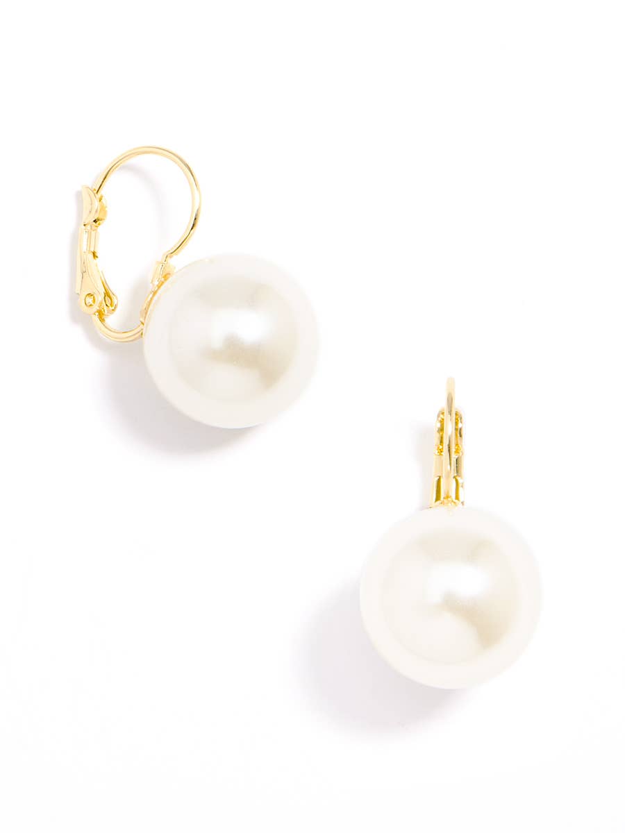 ZENZII Jewelry – Engroshandel Hængeøreringe og creoløreringe – Enkelt perle dråbe øreringe med sølv accenter