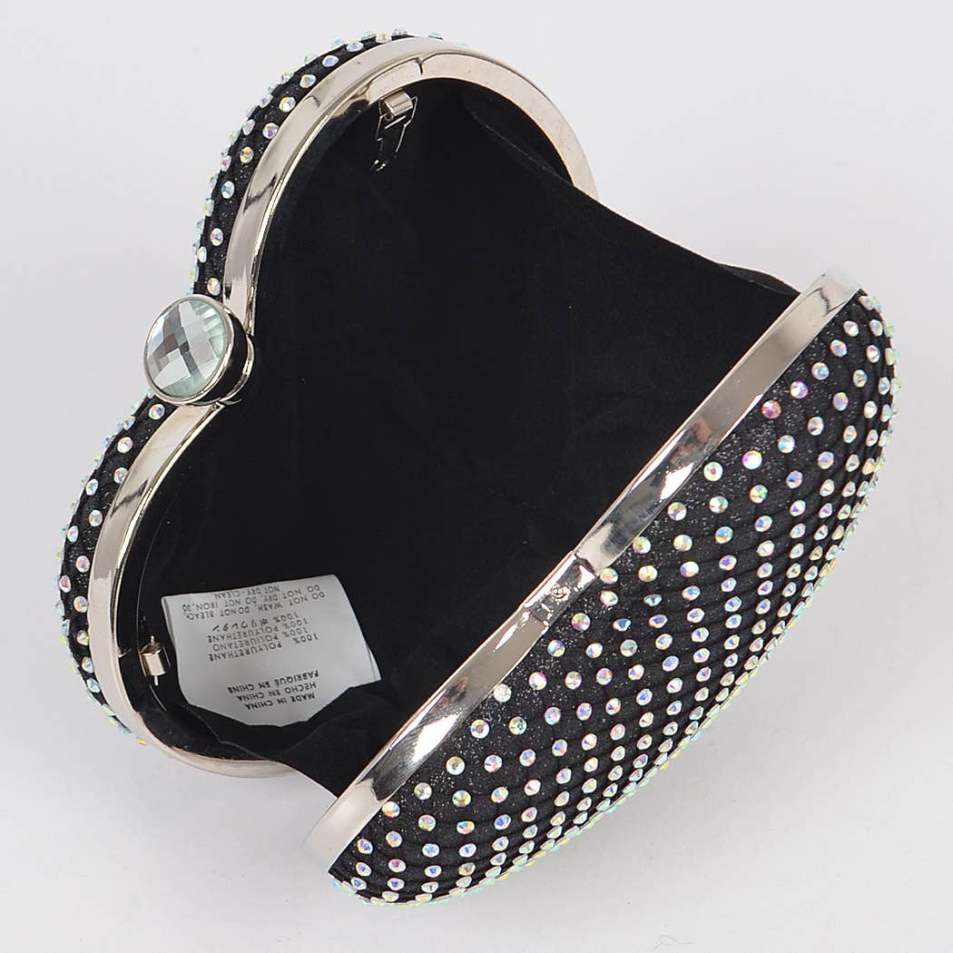 3AM BY H&D ACCESSORIES - Wholesale Clutch Bag - Women's - Heart Rhinestone Clutch1