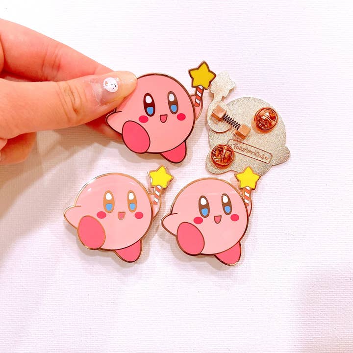 ToasterKiwi - Wholesale Lapel Pin/Button - Kirby Bobble Enamel Pin