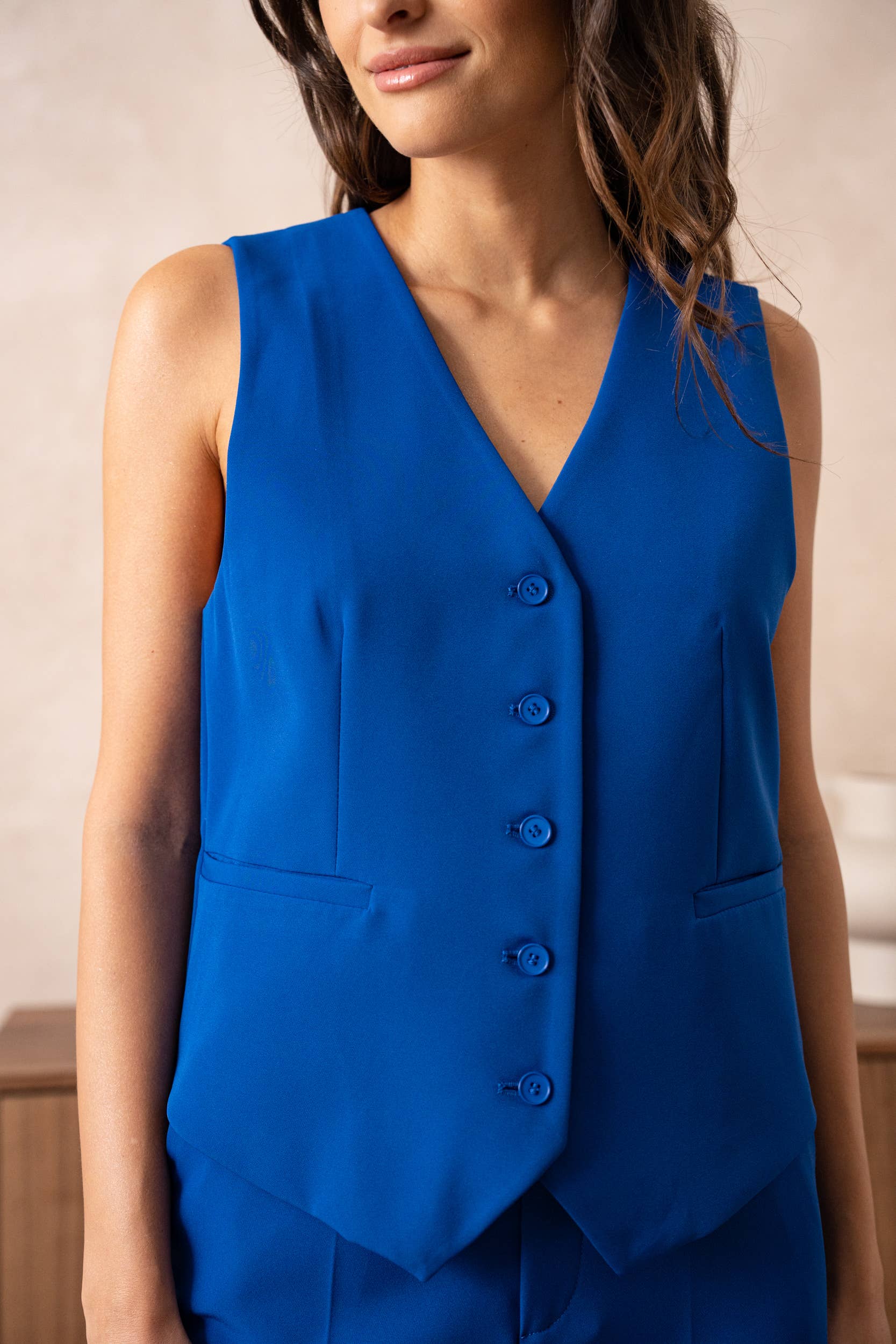 Attentif Paris - Wholesale Suit Vest - Women's - [Timeless] Solid Sleeveless Tailored Vest41