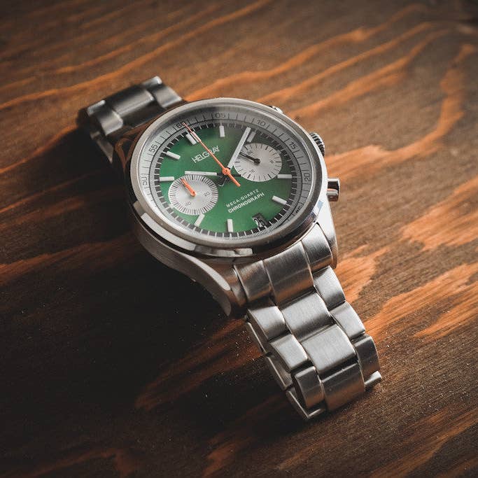 Helgray Watches - Wholesale Wrist Watch - Men's - Silverstone Green4