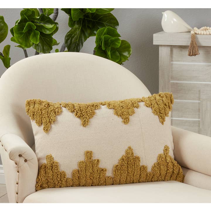 Saro Lifestyle - Wholesale Throw/Decorative Pillow - Throw Pillow With Tufted Design